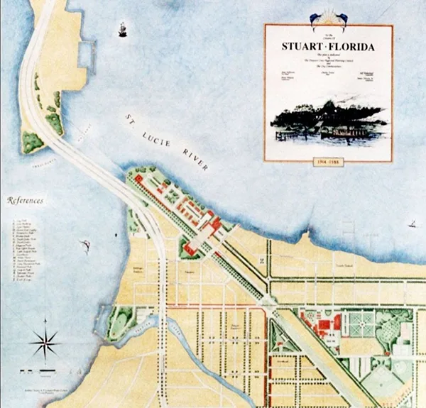 stuart-map Map of Stuart, Florida