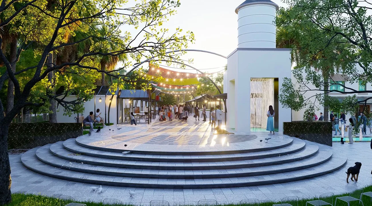Downtown Vero Beach at night